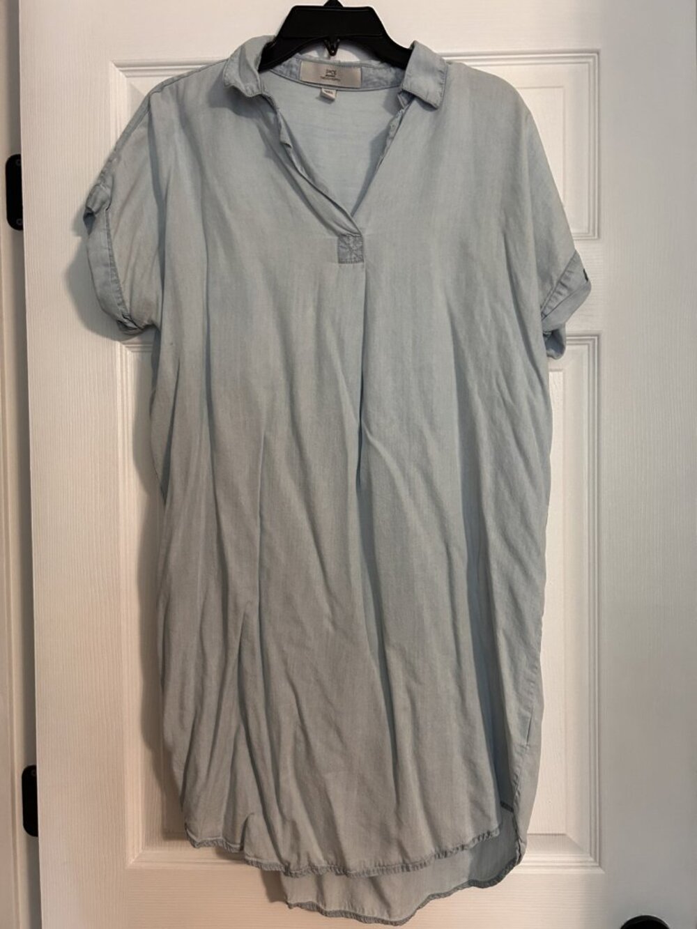 Thread + Supply Chambray Short Sleeve Shirt Dress